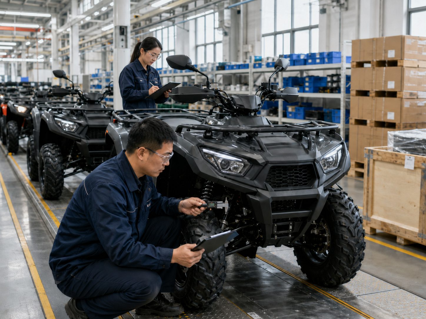 ATV quality-control inspection